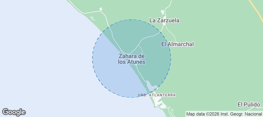 Zahara de los Atunes Airbnb map